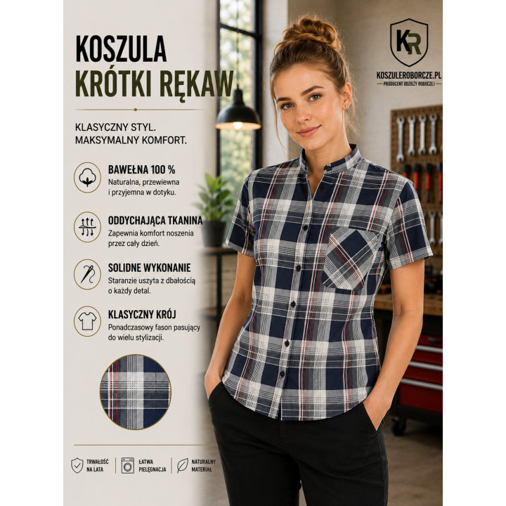 Koszula Bawełniana krótki rękaw