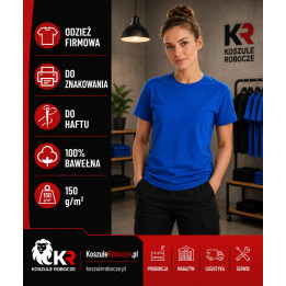 T-shirt niebieski 150 g/m² – 100% bawełna