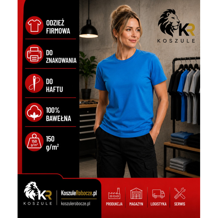 T-shirt Aqua 150 g/m² – 100% bawełna