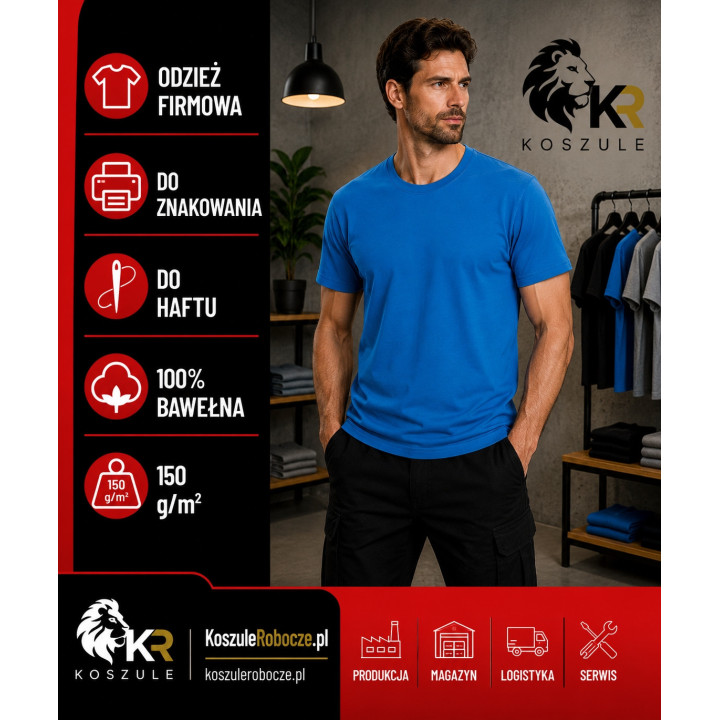 T-shirt Aqua 150 g/m² – 100% bawełna