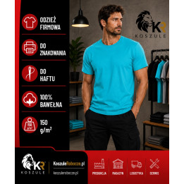 T-shirt Turkus 150 g/m² – 100% bawełna
