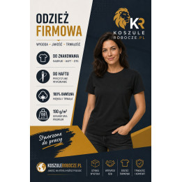 T-SHIRT PREMIUM 190 g/m²-czarny
