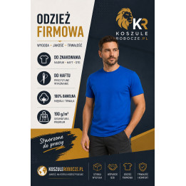 T-SHIRT PREMIUM 190 g/m²-niebieski