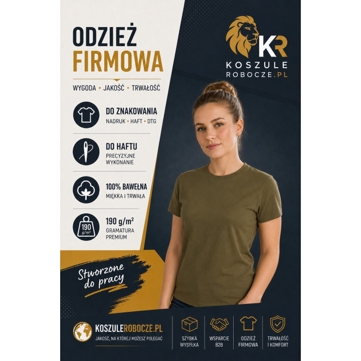 T-SHIRT PREMIUM 190 g/m²-Khaki