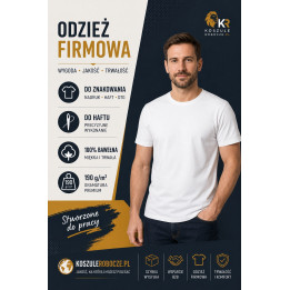 T-SHIRT PREMIUM 190 g/m²-Biały