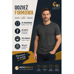 T-SHIRT PREMIUM 190 g/m²-Grafit