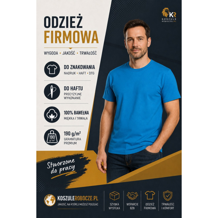 T-SHIRT PREMIUM 190 g/m²-Aqua
