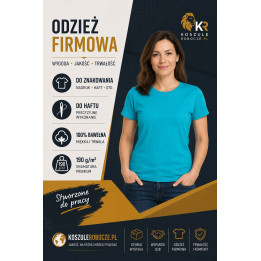 T-SHIRT PREMIUM 190 g/m²-Turkus