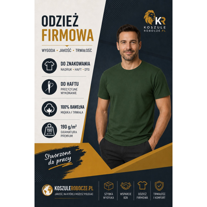 T-SHIRT PREMIUM 190 g/m²-Bottle Green