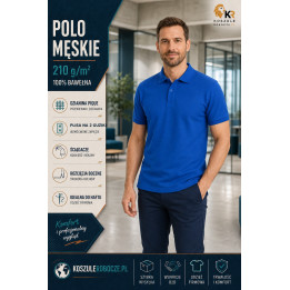 Koszulka polo męska 210 g/m² – 100% bawełna