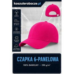 Czapka 6-panelowa bawełniana 290 g/m² | KoszuleRobocze.pl