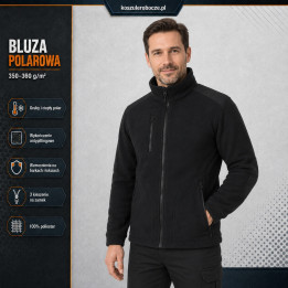 Bluza polarowa 350–360 g/m² ze wzmocnieniami