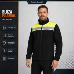 Bluza polarowa z odblaskami 350–360 g/m² ze wzmocnieniami