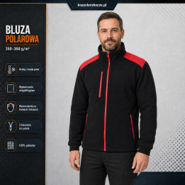 Bluza polarowa 350–360 g/m² ze wzmocnieniami