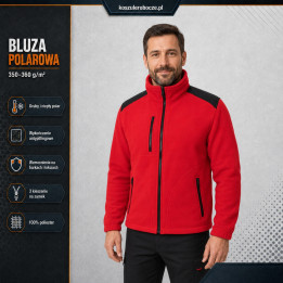 Bluza polarowa 350–360 g/m² ze wzmocnieniami