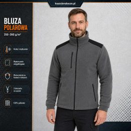 Bluza polarowa 350–360 g/m² ze wzmocnieniami