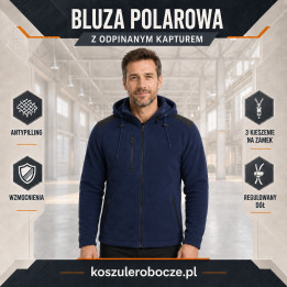 Bluza polarowa z kapturem 350–360 g/m²