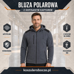Bluza polarowa z kapturem 350–360 g/m²