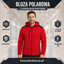 Bluza polarowa z kapturem 350–360 g/m²