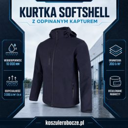 Kurtka softshell z kapturem 10 000 mm