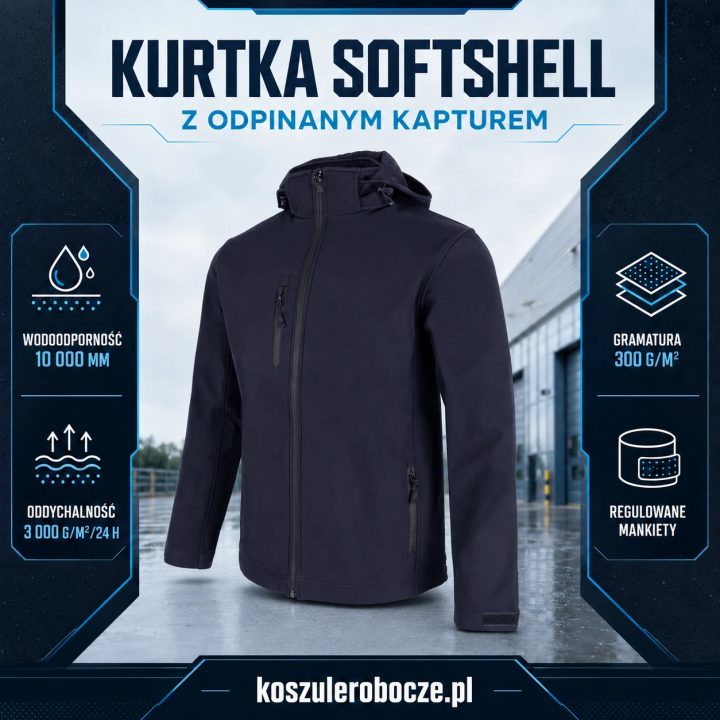 Kurtka softshell z kapturem 10 000 mm