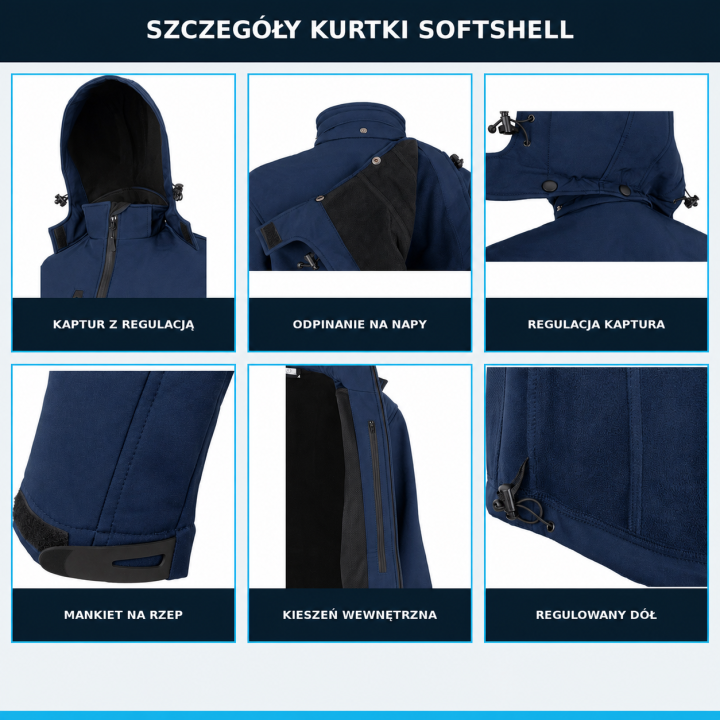 Kurtka softshell z kapturem 10 000 mm