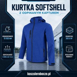 Kurtka softshell z kapturem 10 000 mm