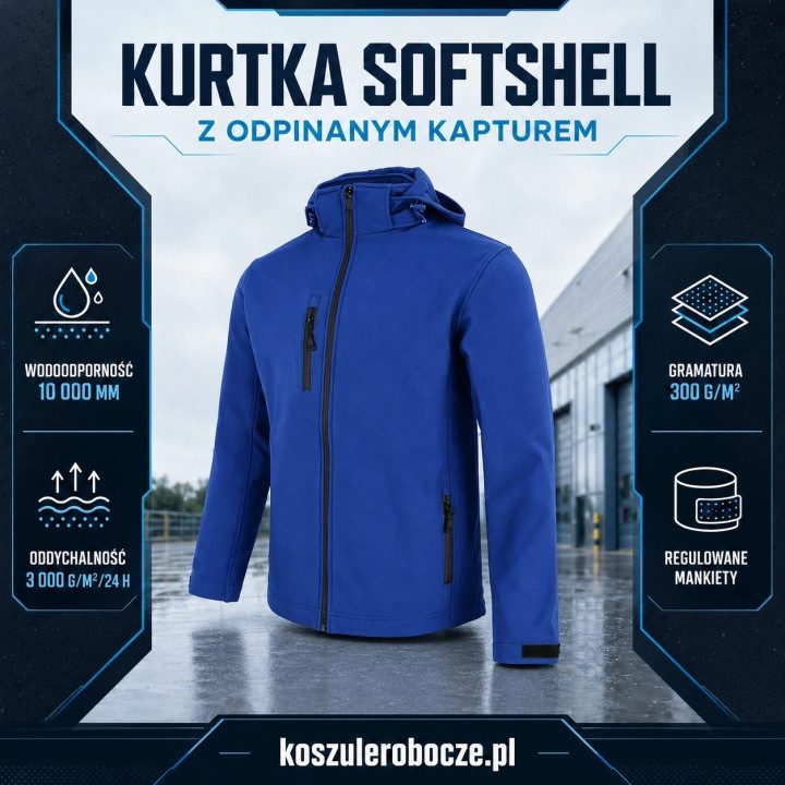Kurtka softshell z kapturem 10 000 mm