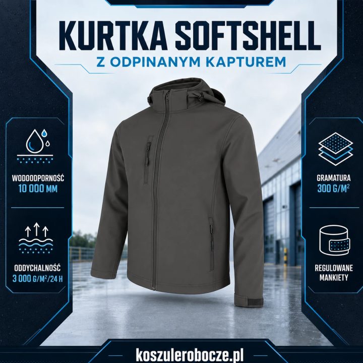 Kurtka softshell z kapturem 10 000 mm