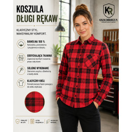 Koszula flanelowa robocza Bragio 100% bawełna 170 g/m²